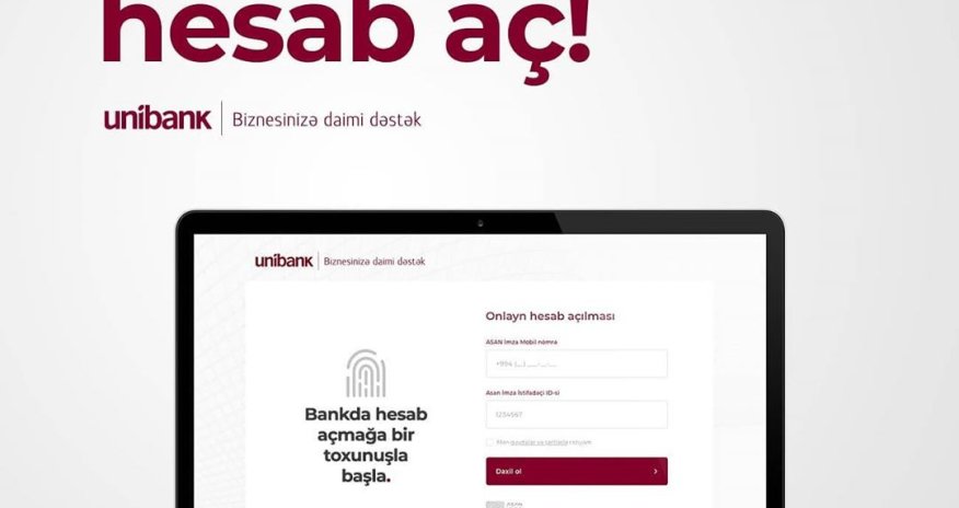 Karantin dövründə 100-dək sahibkar Unibankda onlayn hesab açıb