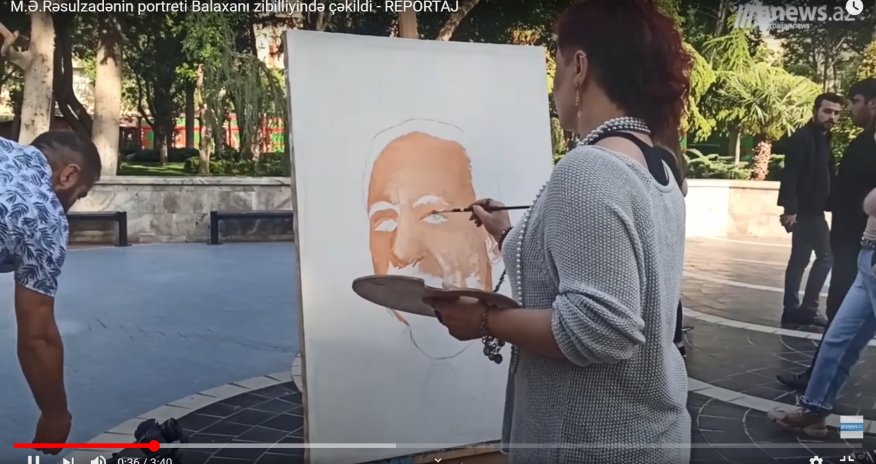 Polis M.Ə.Rəsulzadənin portretini Bakının mərkəzində çəkməyə qoymayıb -  VİDEO