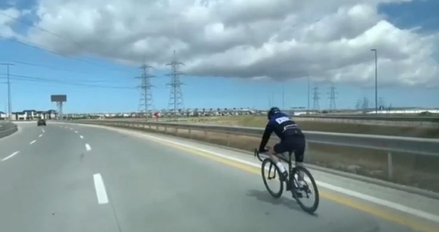 Azərbaycanda nazir 200 kilometri velosipedlə dayanmadan 7 saata qət etdi - VİDEO