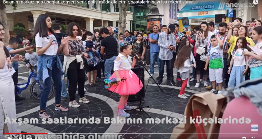 Bakının mərkəzində konsert təşkil edənlər tutuldu - VİDEO