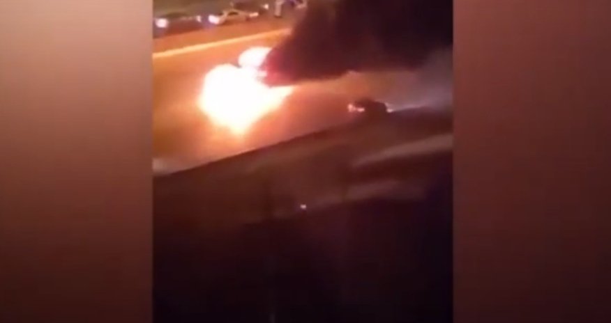 Aeroport yolunda güclü yanğın — ANBAAN VİDEO