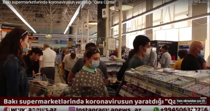 Bakı supermarketlərində koronavirusun yaratdığı 