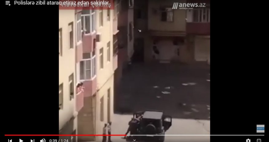 Yasamalda polisə zibil atan binada polis əməliyyat keçirib-VIDEO