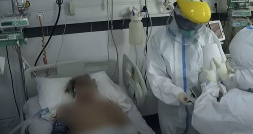 Bakıda çəkiliş zamanı koronaviruslu xəstənin vəziyyəti ağırlaşdı - VİDEO