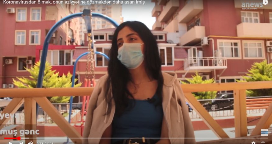Azərbaycanda COVİD-19-a yoluxmuş gənc  - 