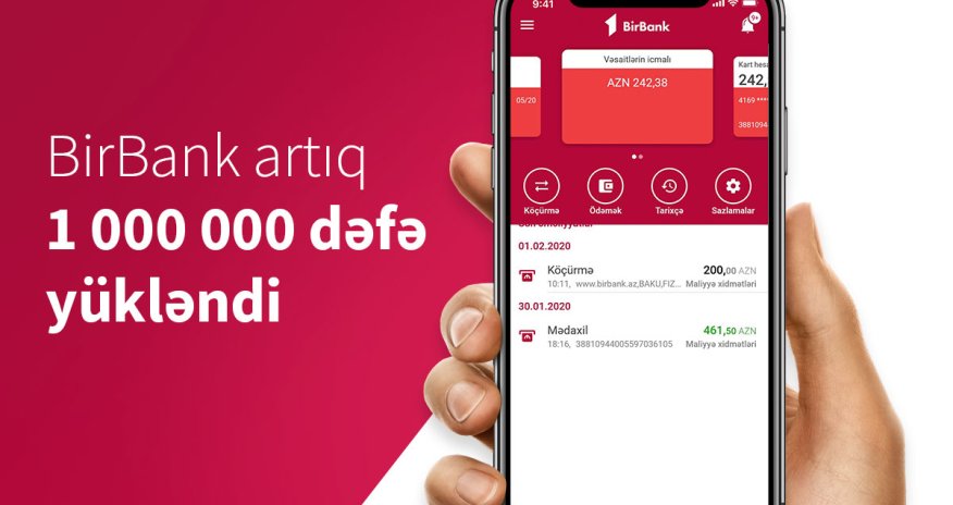 BirBank istifadəçilərinin sayı bir milyonu keçdi