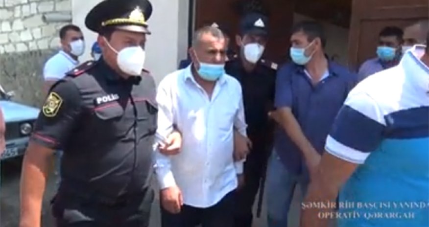 Şəmkirdə yasa gələnlər polisə aparıldı - VİDEO