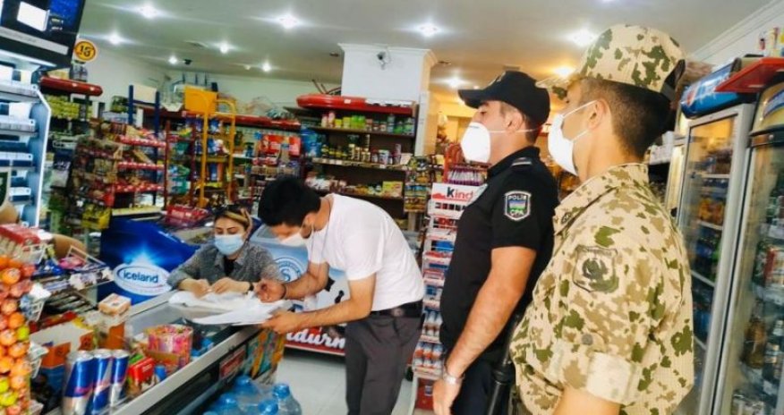Bakıda marketlərdə polis postları yaradıldı -FOTOLAR