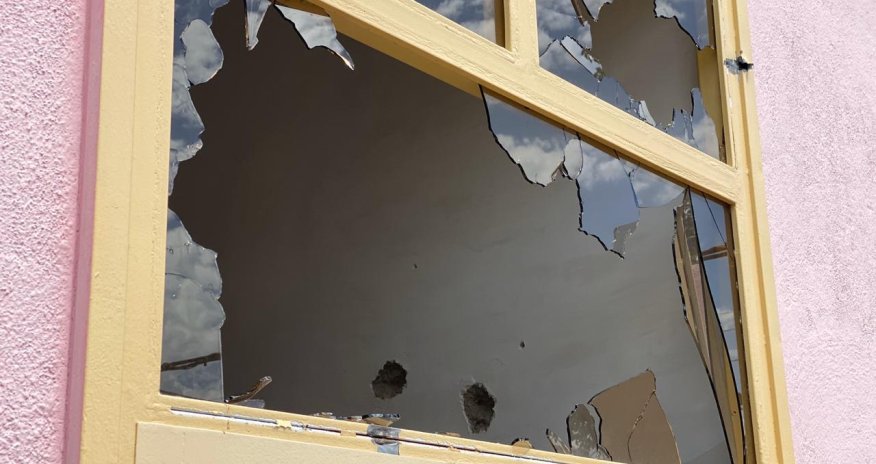 Ermənilərin atdığı mərmi Yuxarı Öysüzlü kənd sakininin həyətinə düşdü