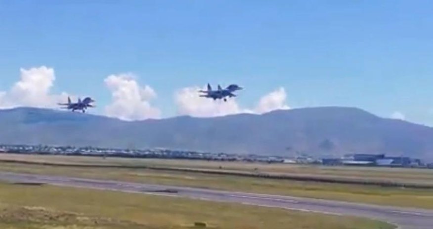 Ermənistan ordusu QIRICILARI HAVAYA QALDIRDI — VİDEO