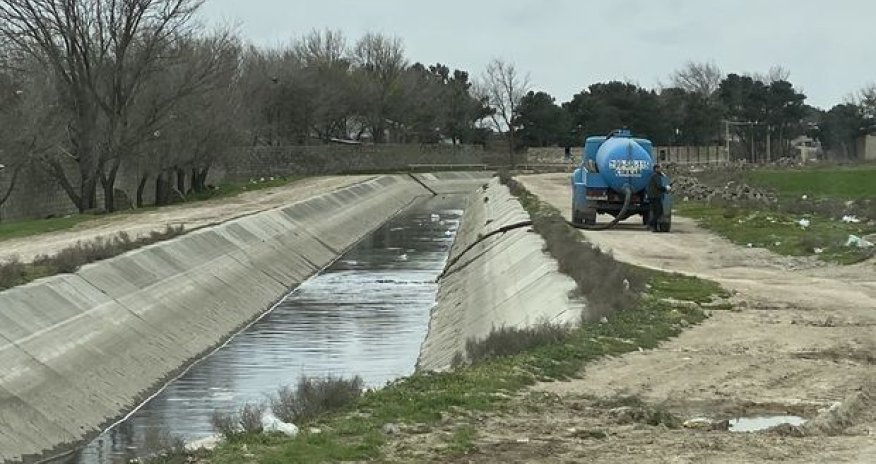 Abşeron Suvarma kanalına çirkab sular axıdan sürücü tutuldu - VİDEO