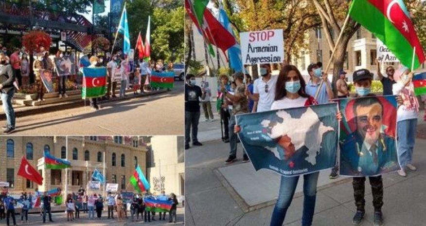 Kanadada Azərbaycanın dövlət bayrağı ucaldıldı