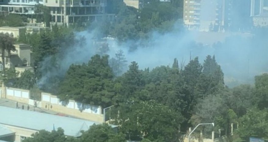 Пожар в центре Баку потушили