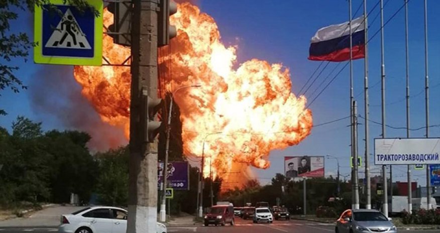 Rusiyada yanacaqdoldurma məntəqəsində partlayış - Onlarla YARALI-VİDEO