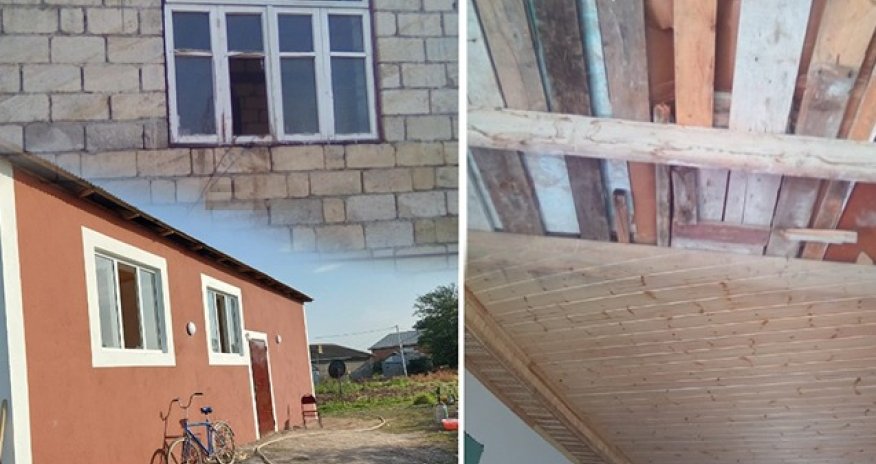 Tovuzda yaralanan əsgərin evi təmir olunub  - FOTO