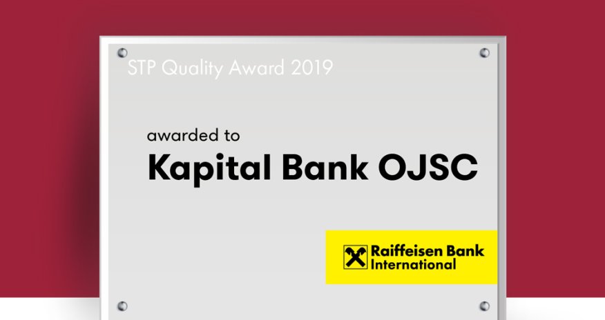 Kapital Bank получил награду от Raiffeisen Bank International