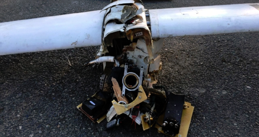 Şəmkir rayonu üzərində erməni hərbi PUA-sı vuruldu  - VİDEO