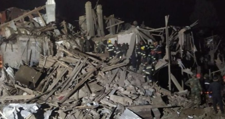 Gəncədəki hadisə yerindən -VİDEO