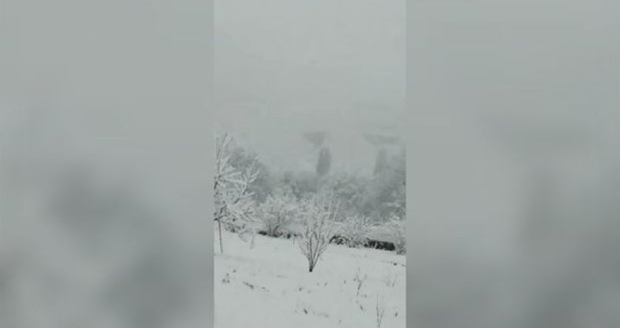 Qar Laçını bəyaza bürüdü - VİDEO