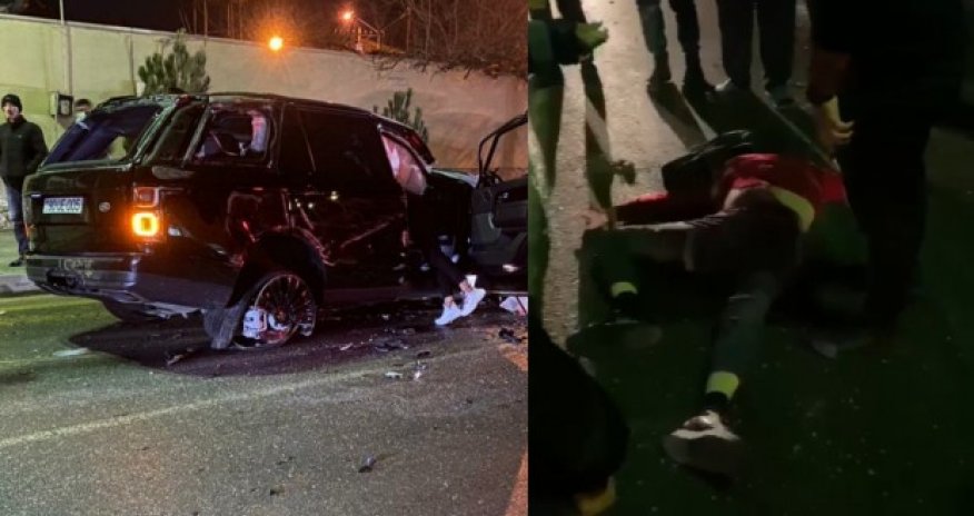 Bakıda biznesmenin oğlunun öldüyü qəzanın görüntüləri yayıldı - Video