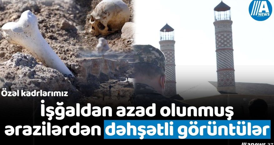 Xarici ölkə səfirləri erməni vəhşiliyinin şahidi olub - Azad edilmiş ərazilərdən özəl kadrlarımız