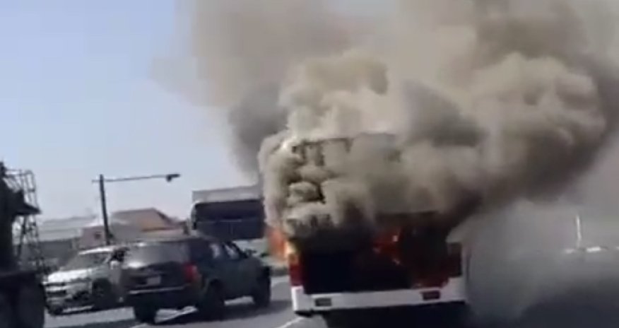 SON DƏQİQƏ! Mərdəkanda sərnişin avtobusu yanır - VİDEO