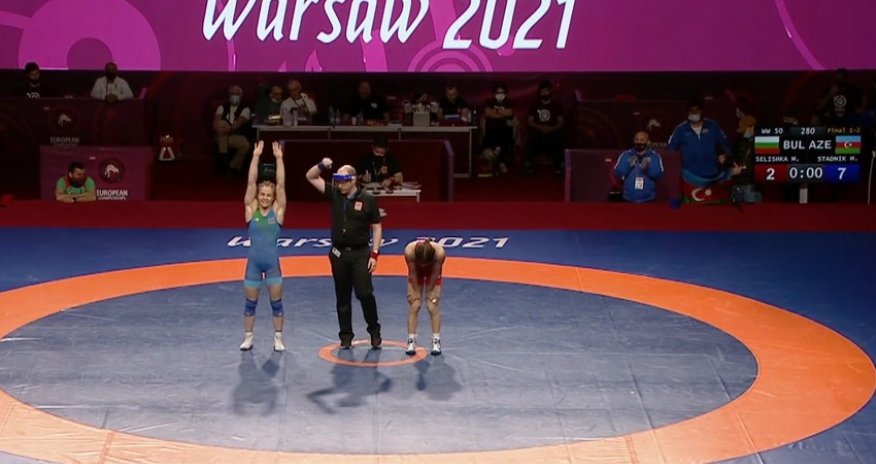 Mariya Stadnik 8-ci dəfə Azərbaycan bayrağını Avropada dalğalandırır