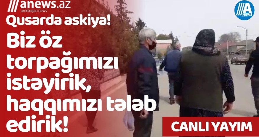 Vətəndaşlar aksiya keçirir - CANLI 