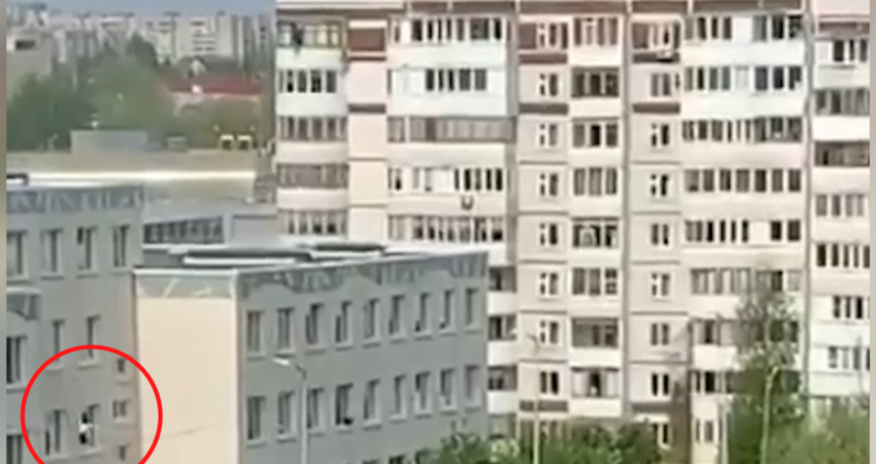 Kazandakı atışmada şagirdlər məktəbin pəncərələrindən tullanıblar - VİDEO