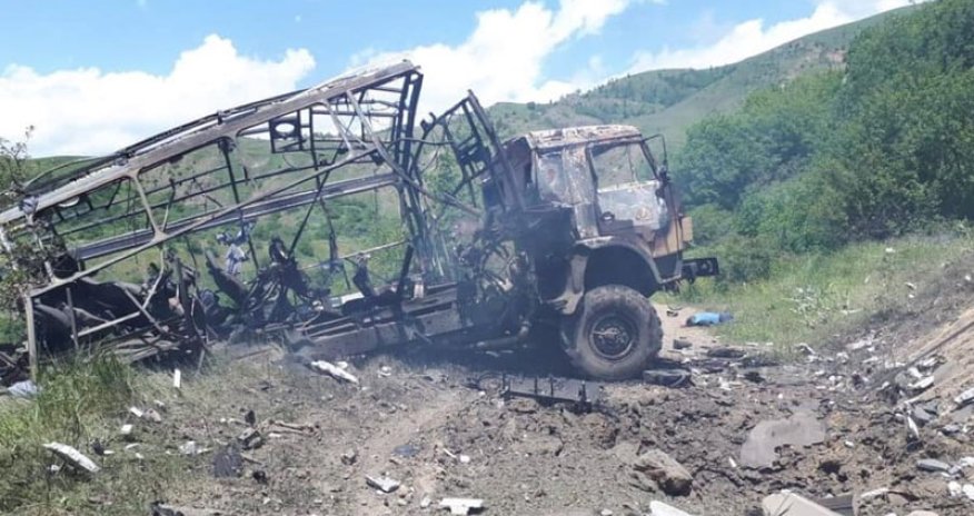 Kəlbəcərdə jurnalistlərin minaya düşdüyü anın -  VIDEOsu