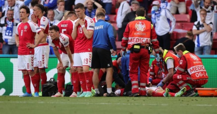 Матч Евро Дания - Финляндия приостановлен из-за потерявшего сознание Эриксена - ФОТО/ОБНОВЛЕНО
