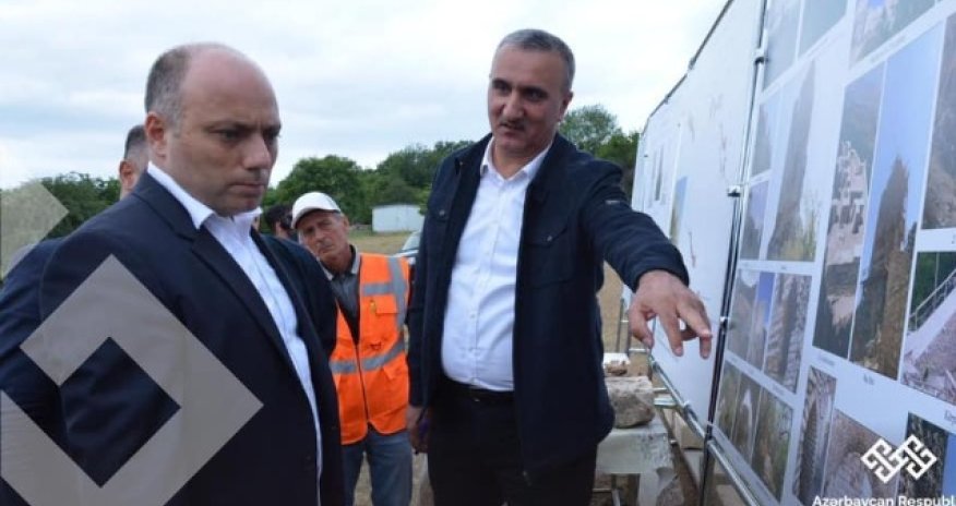 Anar Kərimov “Çıraqqala”da aparılan bərpa işləri ilə tanış olub - Fotolar