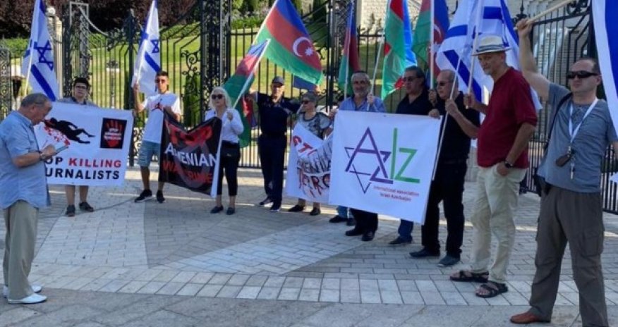 İsraildə Ermənistanın müharibə cinayətləri əleyhinə aksiya - Fotolar