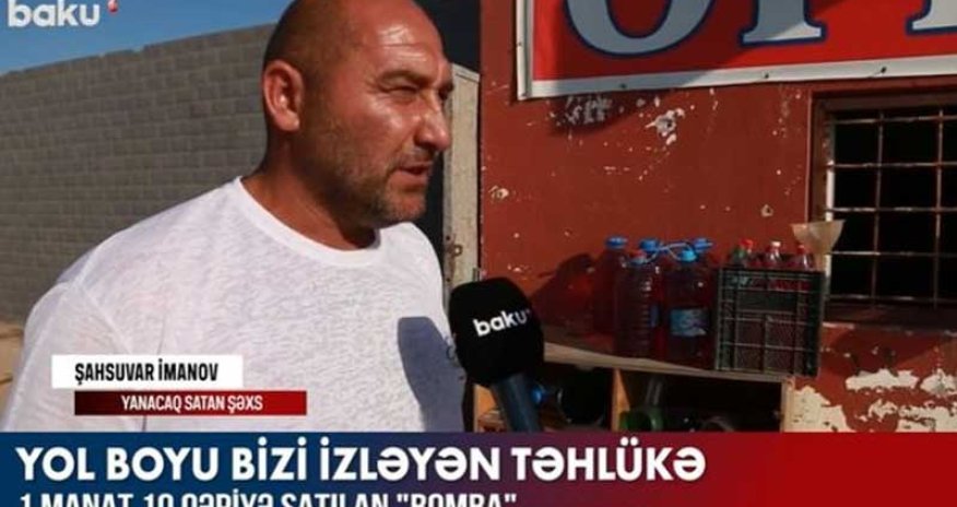 Nardaran yolunda satılan “bomba” (VİDEO)