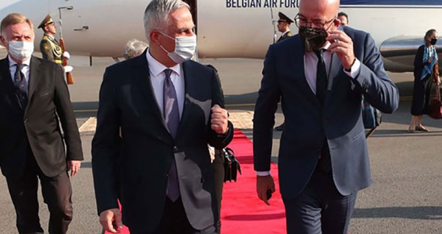 Şarl Mişel Ermənistanda etirazla qarşılandı - Foto