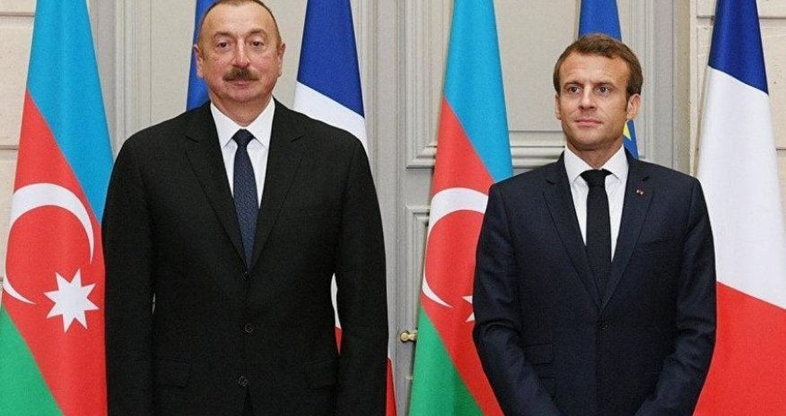 İlham Əliyev və Emmanuel Makron Ermənistan-Azərbaycan sərhədindəki vəziyyəti müzakirə ediblər