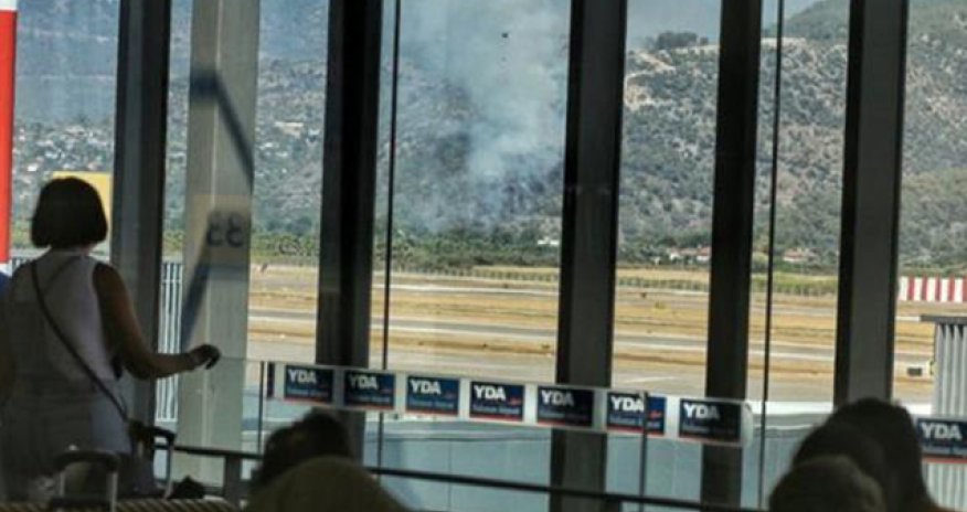 Türkiyədə hava limanı yaxınlığında yanğın başladı - Foto