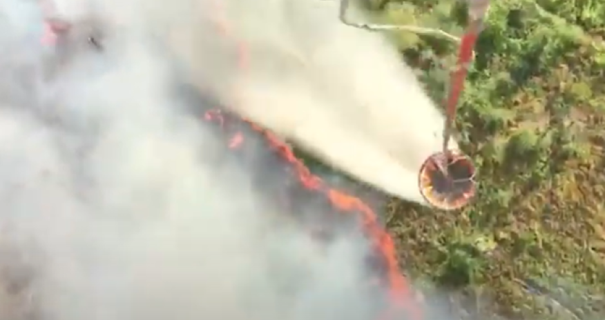 Qəbələdəki yanğının görüntüləri - Video