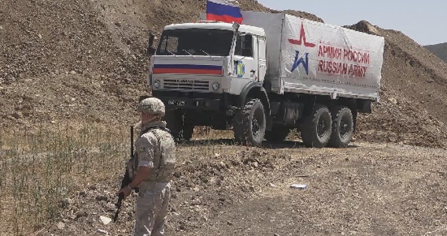 Ruslar ermənilərə Ağdərədə su anbarı tikməkdə kömək edir - Video