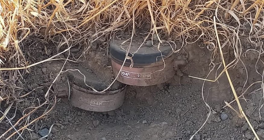 Mines detected during construction of Barda-Aghdam road