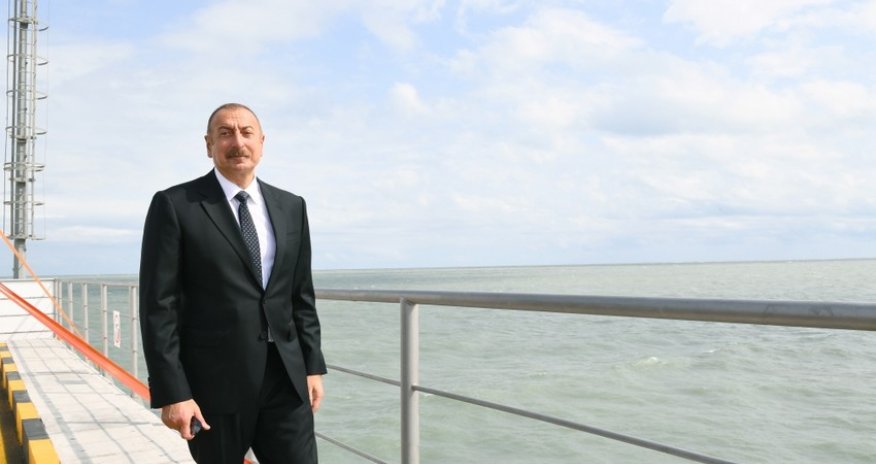 President Ilham Aliyev launches new overpass pumping station of Sumgayit Power Plant