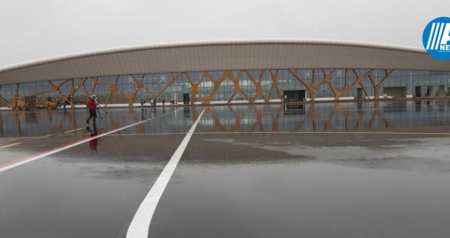 Füzuli hava limanına ilk sınaq reysi həyata keçirildi - ÖZƏL FOTOLAR