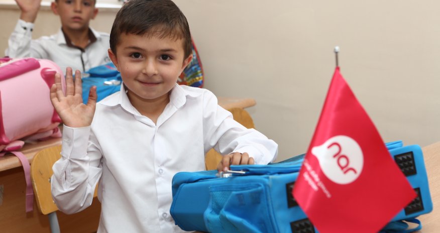 Nar provides school supplies for first graders of schools in Tartar and Fizuli
