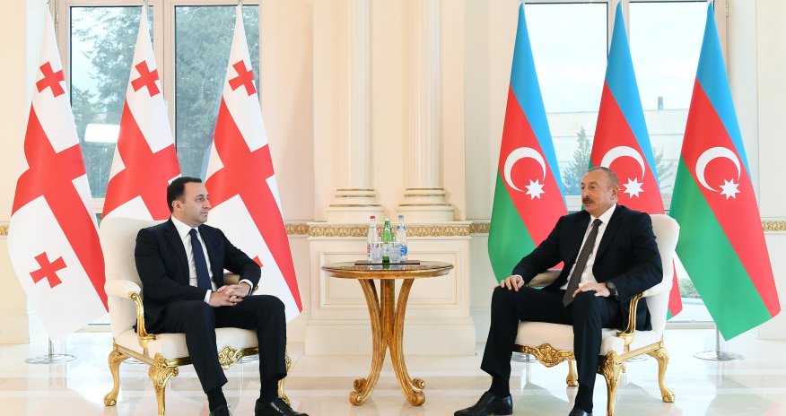 Ilham Aliyev meets with Georgian PM