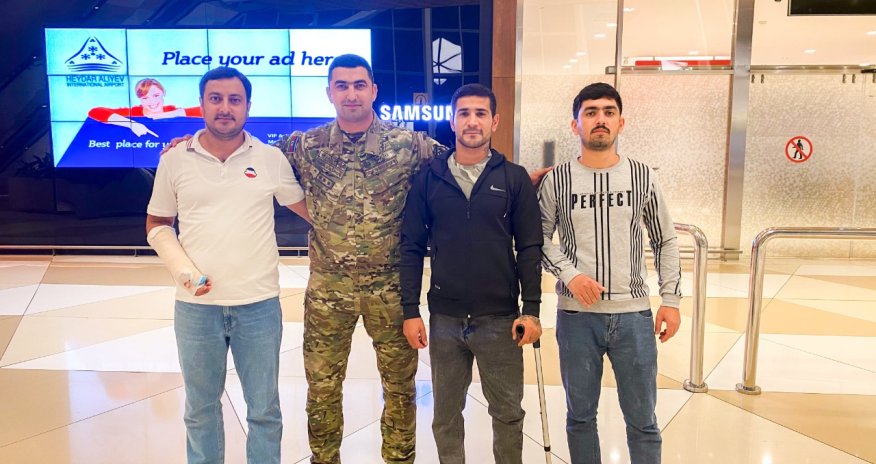 Türkiyəyə göndərilən daha 3 qazi sağalaraq Azərbaycana qayıdıb-FOTOLAR