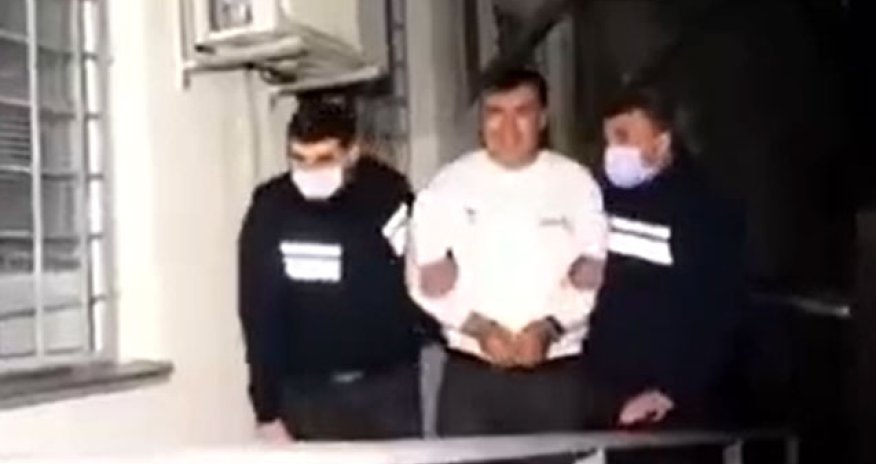 Saakaşvili belə saxlanılıb - Video