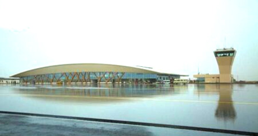 Füzuli aeroportuna ilk rəsmi səfər reysi  - Video