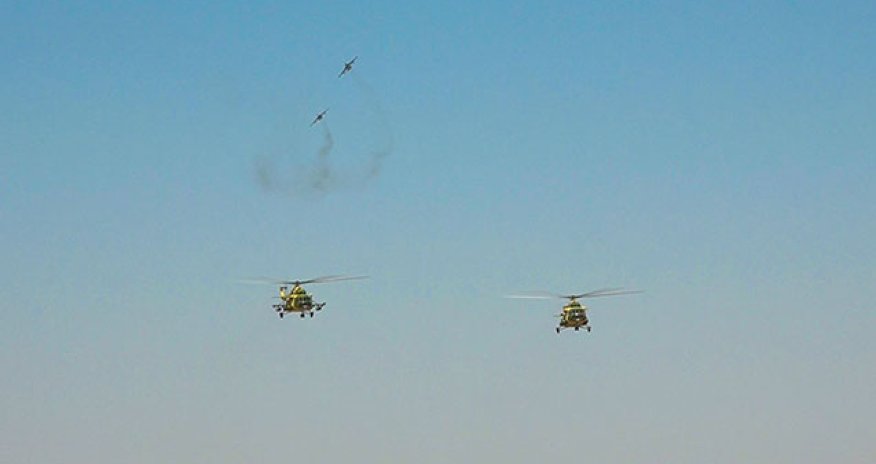 Azərbaycan və Türkiyənin döyüş təyyarələri Naxçıvan səmasında - Video