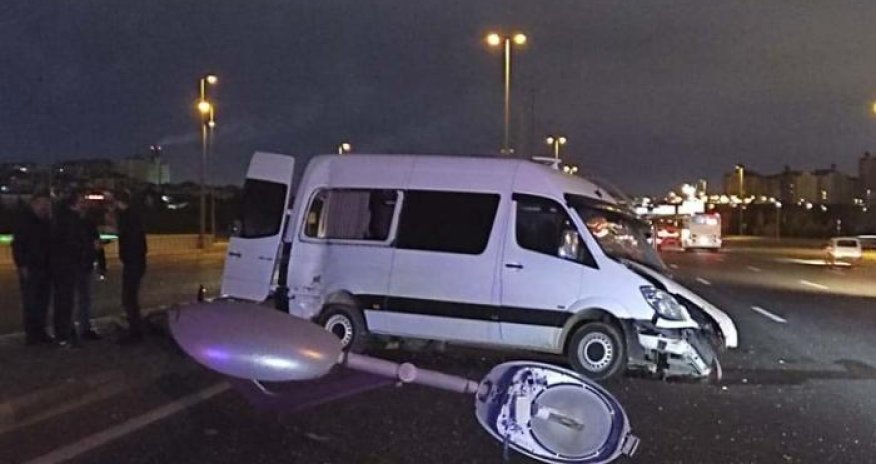 Aeroport yolunda qəza baş verdi - FOTOLAR