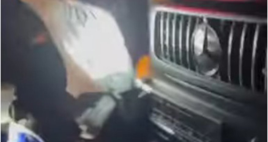 “Gelandewagen”lə PPX maşını belə toqquşdu- Polis yaralandı - Video